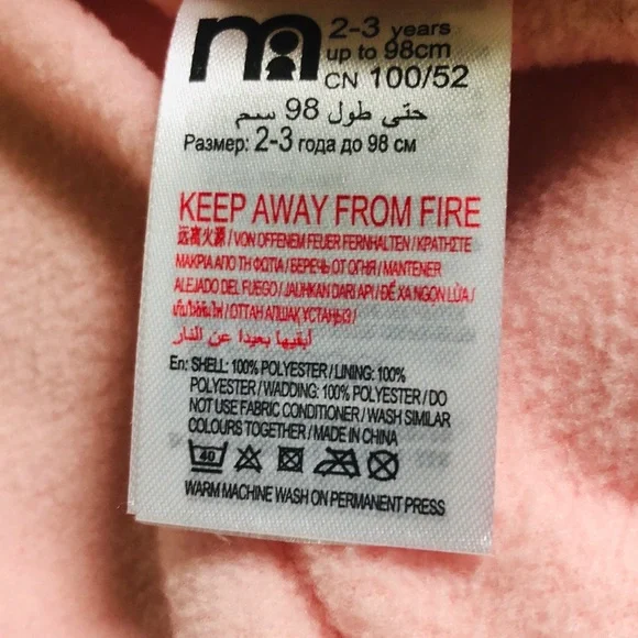 MOTHER pink puffer fleece-lined jacket . 2T-3T - Picture 8 of 8